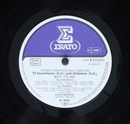 Erato ZL 30561 - 15 Inventionen Und Sinfonien BWV 779-801 - Image 4
