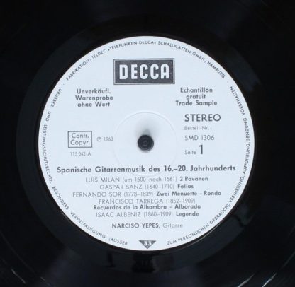 DECCA SMD 1306 - Spanische Gitarrenmusik Aus Vier Jahrhunderten - Image 3