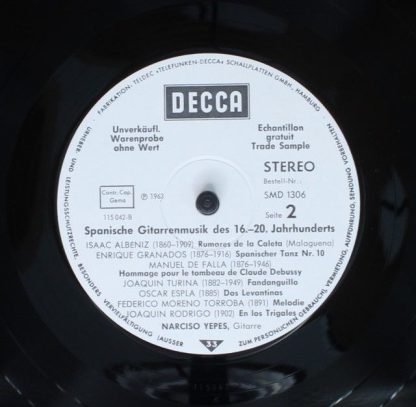 DECCA SMD 1306 - Spanische Gitarrenmusik Aus Vier Jahrhunderten - Image 4