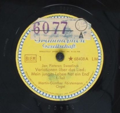 Deutsche Grammophon 68408 LM - Variationen Über Das Lied "Mein J