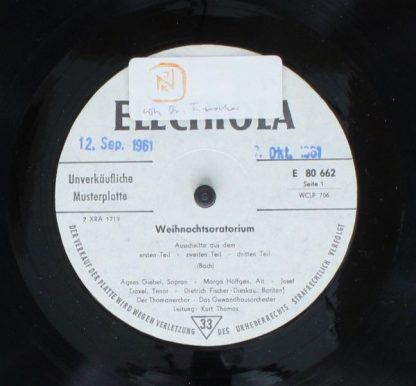 Electrola SME 80 662 - Weihnachts Oratorium - Image 3