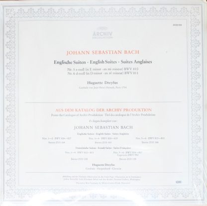 Archiv Produktion 2533 166 - Englische Suiten - English Suites - - Image 2