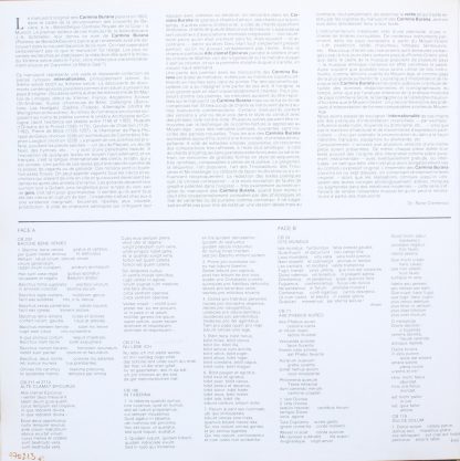 Harmonia Mundi HMU 335 - Carmina Burana - Volume 1 - Version Ori - Image 3
