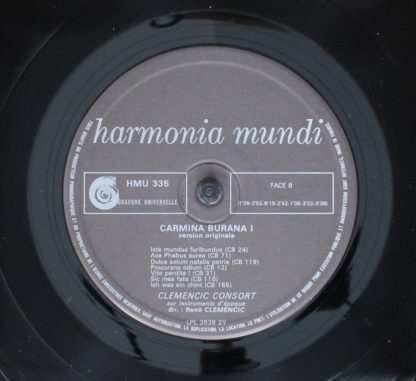 Harmonia Mundi HMU 335 - Carmina Burana - Volume 1 - Version Ori - Image 6