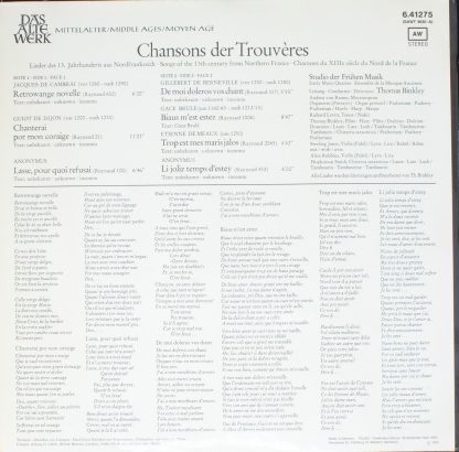Telefunken 6.41275 - Chansons Der Trouvères (Lieder Des 13. Jahr - Image 2