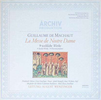 Archiv Produktion 2533 054 - La Messe De Nostre Dame. 9 Weltlich