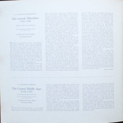 Archiv Produktion 2533 054 - La Messe De Nostre Dame. 9 Weltlich - Image 3
