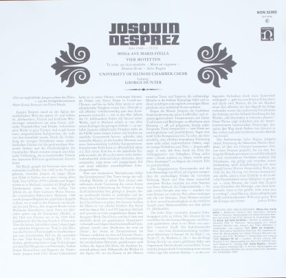 Nonesuch Records NON 32 802 - Missa Ave Maris Stella / Four Mote - Image 3