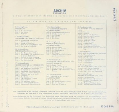 Archiv Produktion 37062 EPA - Concerto Grosso Fatto Per La Notte - Image 2