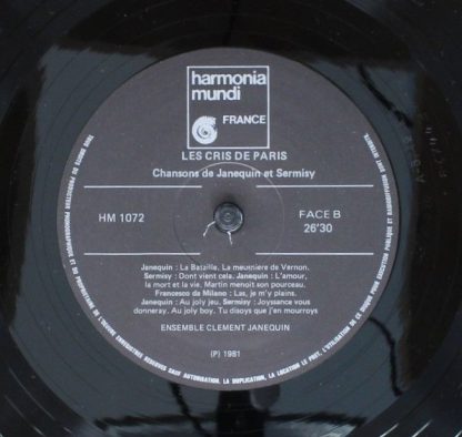 harmonia mundi France HM 1072 - Les Cris De Paris - Chansons De - Image 4