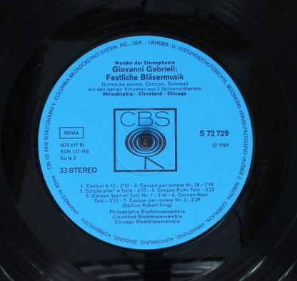 CBS S 72729 - Wunder Der Stereophonie: Festliche Bläsermusik (Si - Image 4