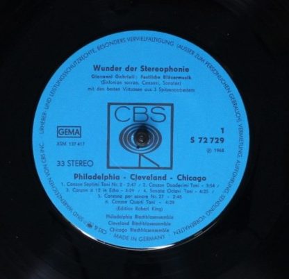 CBS S 72729 - Wunder Der Stereophonie: Festliche Bläsermusik (Si - Image 3