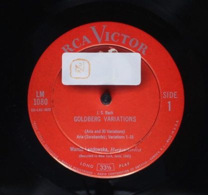RCA Victor Red Seal LM 1080 - Goldberg Variations - Image 3