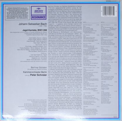 Archiv Produktion Resonance 410 917-1 - Jagdkantate "Was Mir Beh - Image 2