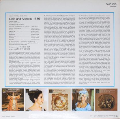 DECCA SMD 1310 - Dido And Aeneas - Image 2