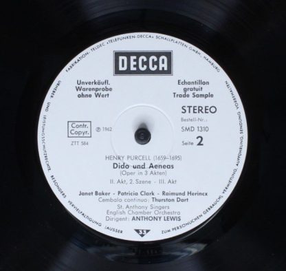 DECCA SMD 1310 - Dido And Aeneas - Image 4