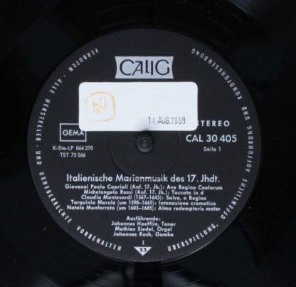 Calig CAL 30405 Stereo - O Quam Pulchra Es (Italienische Marienm - Image 3