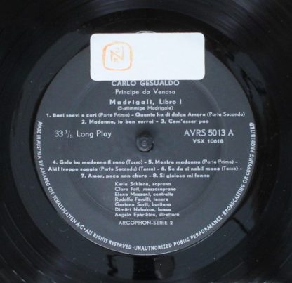 Amadeo AVRS 5013 - Madrigali A Cinque Voci Dell'Illustrissimo, & - Image 5