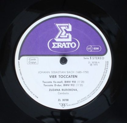 Erato ZL 30700 - Vier Toccaten - BWV 910, BWV 912, BWV 913, BWV - Image 3