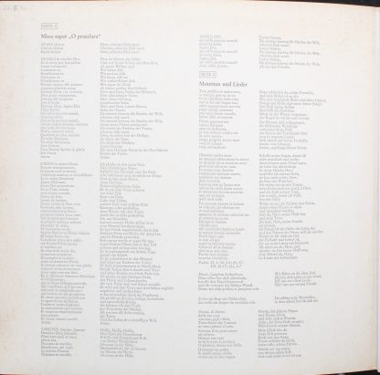 Telefunken SAWT 9544-A - Missa Super "O Praeclara" La Mi La Sol - Image 3