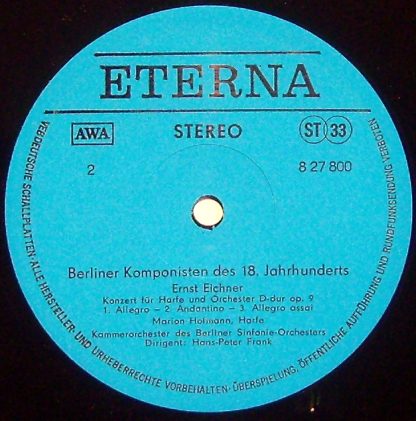 Eterna 8 27 800 - Berliner Komponisten Des 18. Jahrhunderts - Image 3