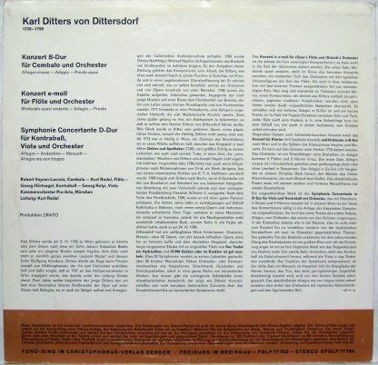 Fono-Ring SFGLP 77 754 - Cembalokonzert, Flötenkonzert, Symphoni - Image 2