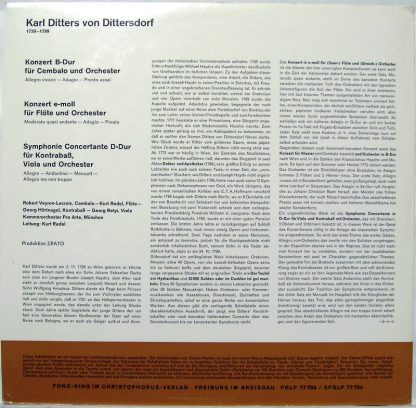 Fono-Ring SFGLP 77 754 - Cembalokonzert, Flötenkonzert, Symphoni - Image 2