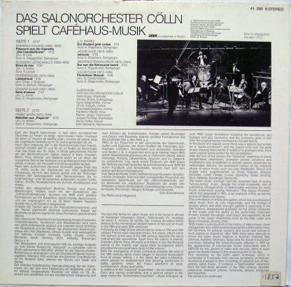 Deutsche Harmonia Mundi 1C 067 1999471 - Das Salonorchester Cöll - Image 2