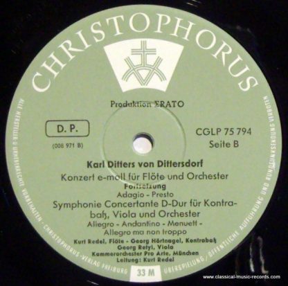 Christophorus CGLP 75 794 - Cembalokonzert, Flötenkonzert, Symph - Image 3