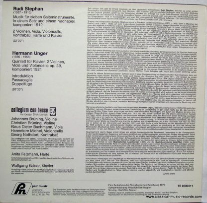 Pair Music TB 0380011 - Musik Für Sieben Saiteninstrumente - Kla - Image 2