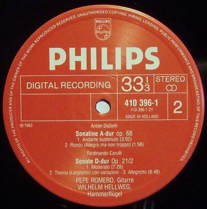 Philips 410 396-1 - Works For Guitar And Piano (Carulli: 2 Sonat - Image 6