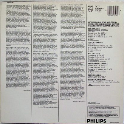 Philips 410 396-1 - Works For Guitar And Piano (Carulli: 2 Sonat - Image 4