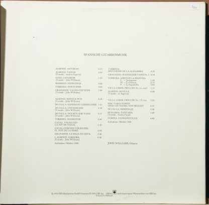 CBS 78 268 - Spanische Gitarrenmusik - Image 2