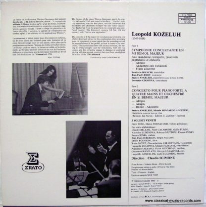 Erato STU 71305 - Symphonie Concertante - Concerto Pour Pianofor - Image 2