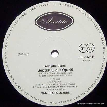 Armida CL-162 - Septett In B-Dur / Septett In E-Dur - Image 3