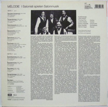 EMI 16 9576 1 - Melodie - I Salonisti Spielen Salonmusik - Image 2