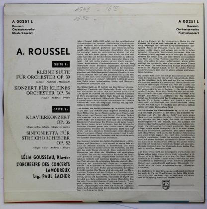 Philips A 00251 L - Kleine Suite Für Orchester Op. 39/ Konzert F - Image 2