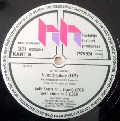 Harlekijn  - Ballet Mécanique - A Jazz Symphony - Violin Sonata - Image 5