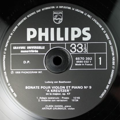 Philips 6570 392 - Sonates Pour Violon Et Piano "Printemps" & "A - Image 3