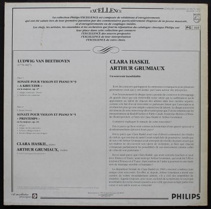 Philips 6570 392 - Sonates Pour Violon Et Piano "Printemps" & "A - Image 2