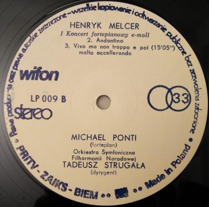 Wifon LP-009 - I Koncert Fortepianowy E-moll (Piano Concerto No. - Image 4