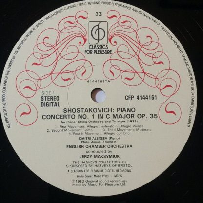 Classics For Pleasure CFP 41 4416 1 - Piano Concerto No.1, Op.35 - Image 3