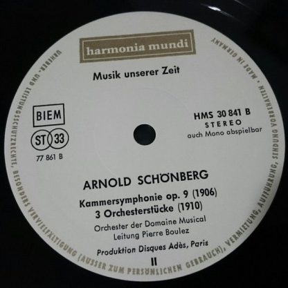 Harmonia Mundi HMS 30 841 - Sept Haïkaï / Kammersymphonie Op. 9 - Image 5