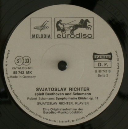 Eurodisc 85 742 MK - Svjatoslav Richter Spielt Schumann und Beet - Image 6