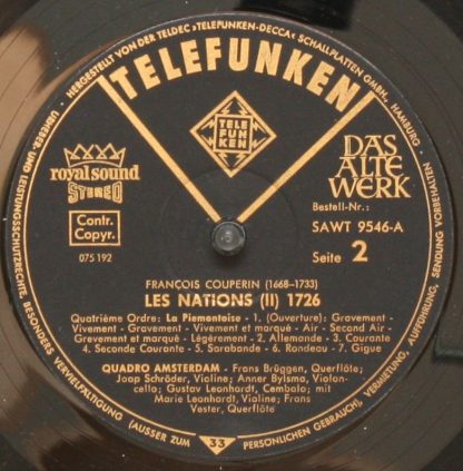 Telefunken SAWT 9546-A Ex - Les Nations (II) - II. L'Espagnole , - Image 8