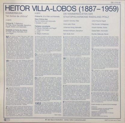Signum Musikedition GmbH SIG 019-00 - Heitor Villa-Lobos Kammerm - Image 2