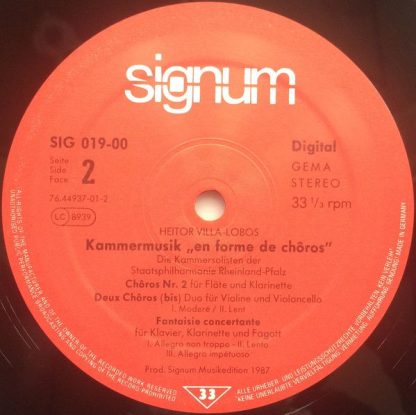 Signum Musikedition GmbH SIG 019-00 - Heitor Villa-Lobos Kammerm - Image 4