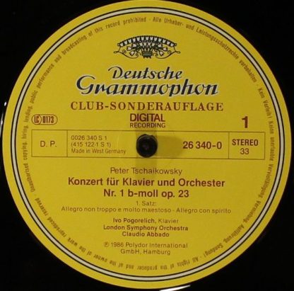 Deutsche Grammophon 26 340-0 - Klavierkonzert Nr. 1 Club-Sondera - Image 3