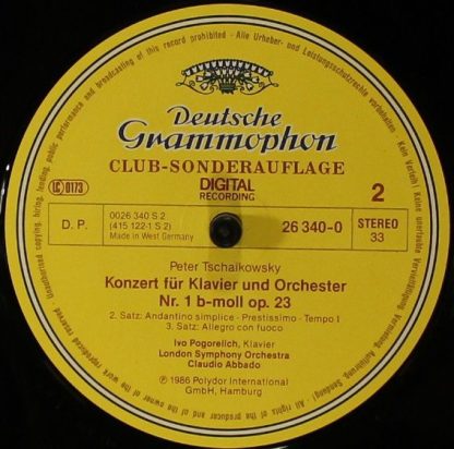 Deutsche Grammophon 26 340-0 - Klavierkonzert Nr. 1 Club-Sondera - Image 4