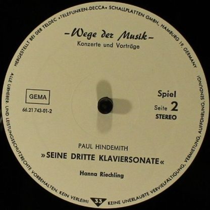 TELDEC »Telefunken-Decca« Schallplatten GmbH 66.21743 - Wege Der - Image 4